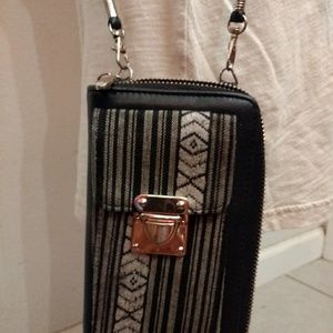Black leather crossbody